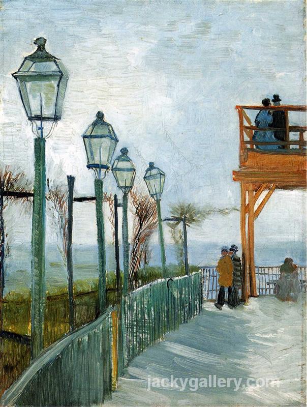 Belvedere Overlooking Montmartre, Van Gogh painting